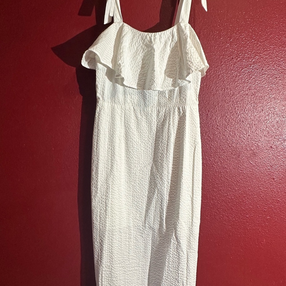 a new day White Tie Strap Lined Dress, Size M